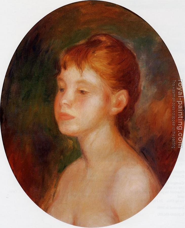 Pierre Auguste Renoir : Study of a Young Girl, Mademoiselle Murer